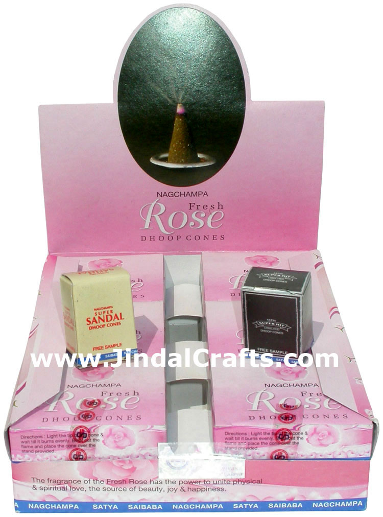 Satya Saibaba Nagchampa Rose Incense Dhoop Cones