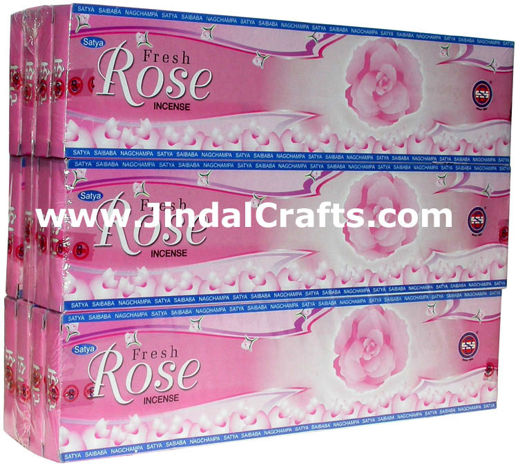 Satya Saibaba Nagchampa Fresh Rose Incense Sticks