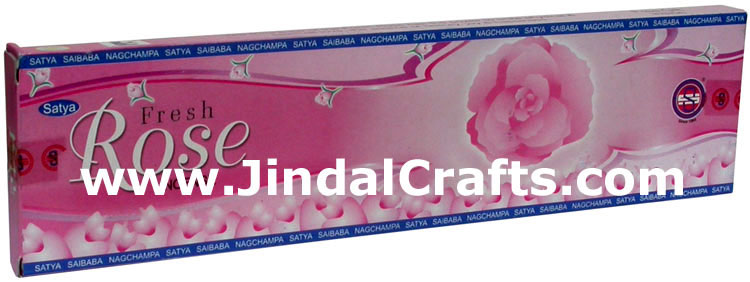 Satya Saibaba Nagchampa Fresh Rose Incense Sticks