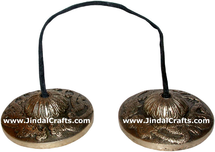 Brass Manjira Tinza Cymbol Buddhism Art