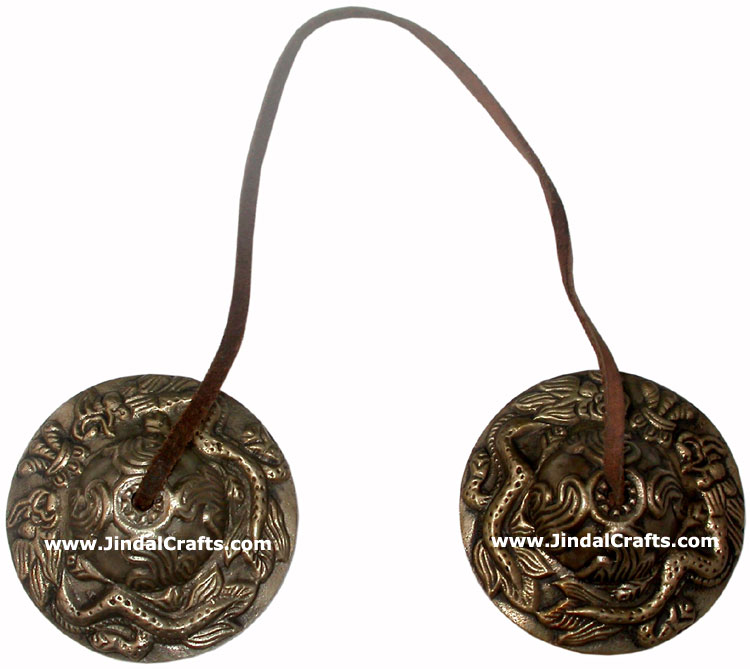 Brass Manjira Tinza Cymbol Buddhism Art