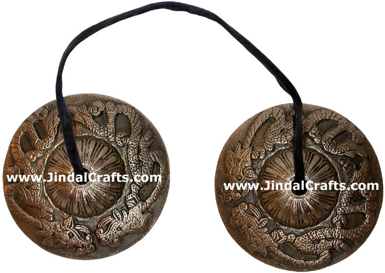 Brass Manjira Tinza Cymbol Buddhism Art