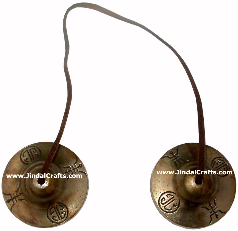 Tibetan Manjira - Indian Art Craft Handicraft Artifact