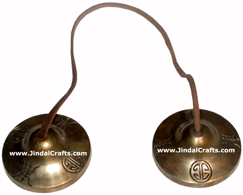 Tibetan Manjira - Indian Art Craft Handicraft Artifact