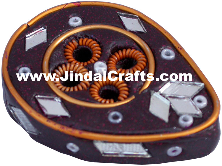 Mirror And Lac Made Incense Holder Hindu Religious Indian Handicrafts Arts