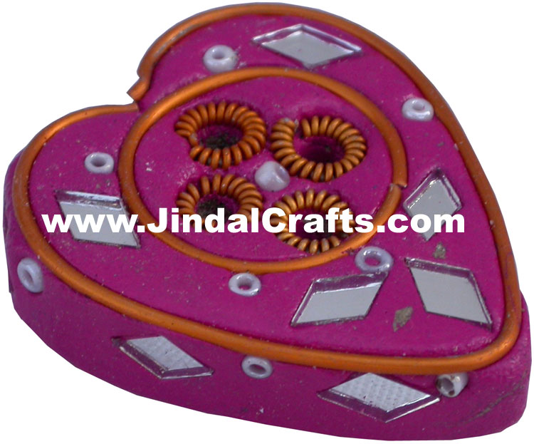 Mirror And Lac Made Incense Holder Hindu Religious Indian Handicrafts Arts