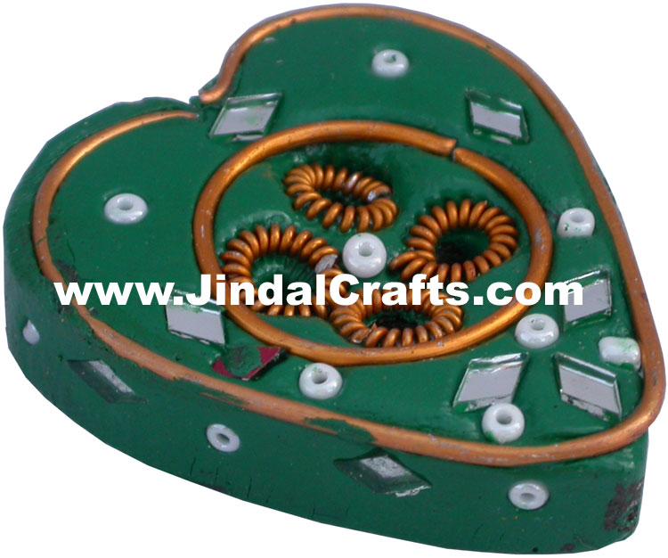 Mirror And Lac Made Incense Holder Hindu Religious Indian Handicrafts Arts