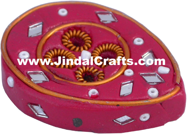 Mirror And Lac Made Incense Holder Hindu Religious Indian Handicrafts Arts