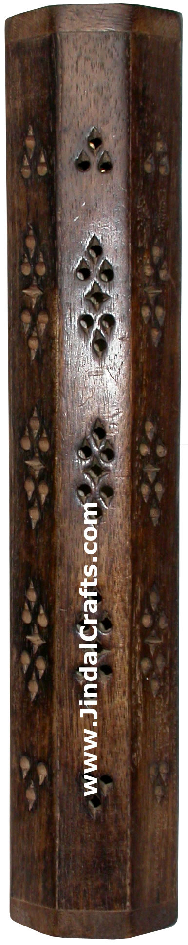 Antique F Incense Holder Hand Carved Wooden Indian Art