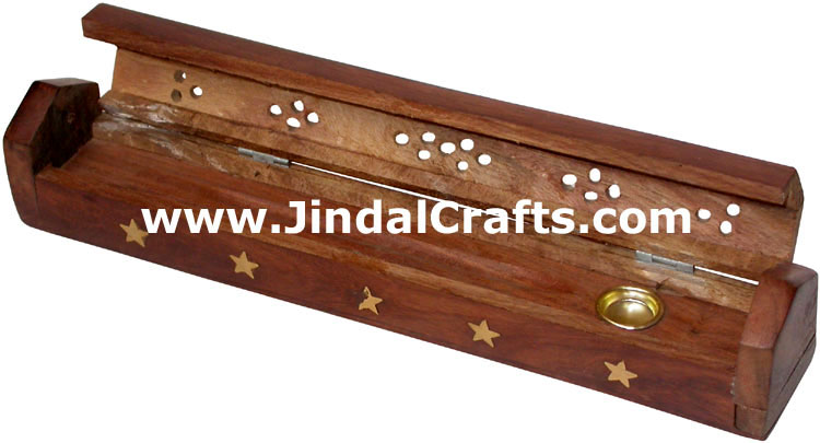 Incense Holder - Hand Carved Wooden Indian Art