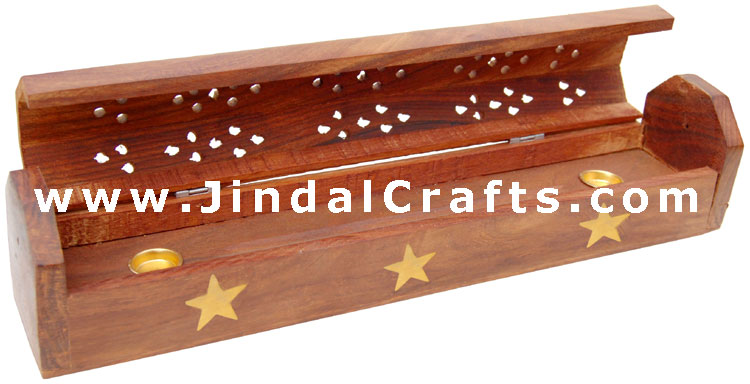 Incense Stand - Hand Carved Wooden Artifact from India