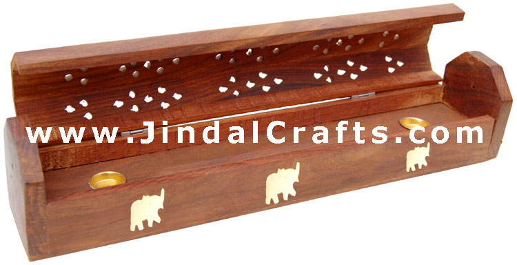 Incense Stand - Hand Carved Wooden Artifact from India