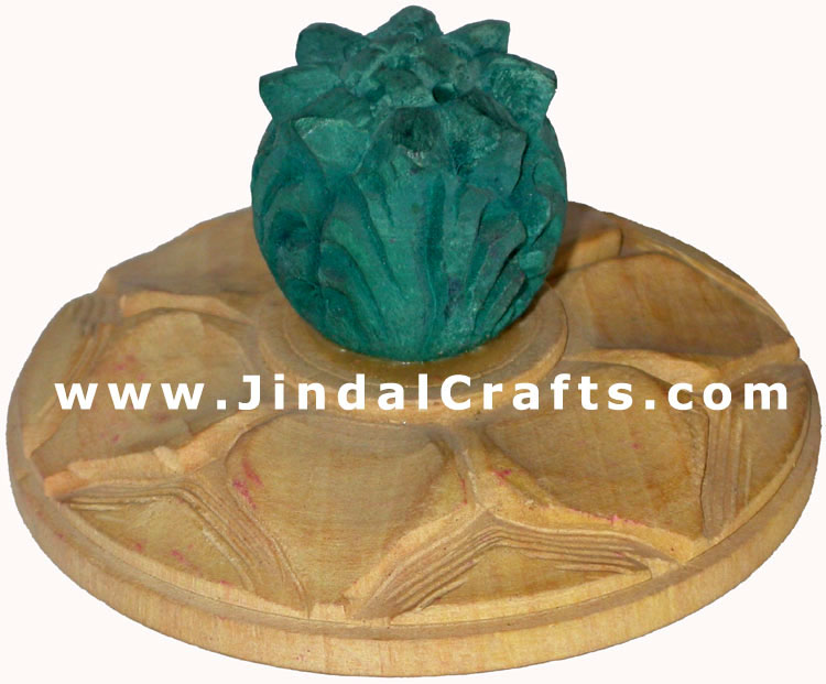 Handcarved Wooden Incense Stand Tibetan Ritual Item Art