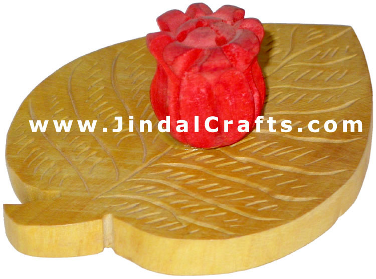Handcarved Wooden Incense Stand Tibetan Ritual Item Art