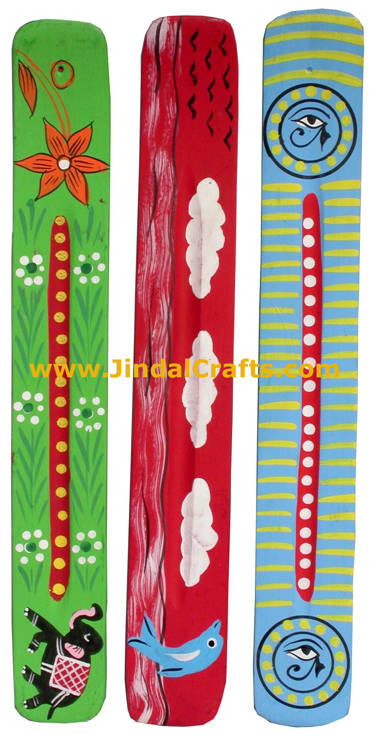 Incense Stand Hand Painted Wooden Religious Crafts Arts
