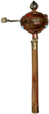 Tibetan Copper Mani Mantra Prayer Wheel Buddha
