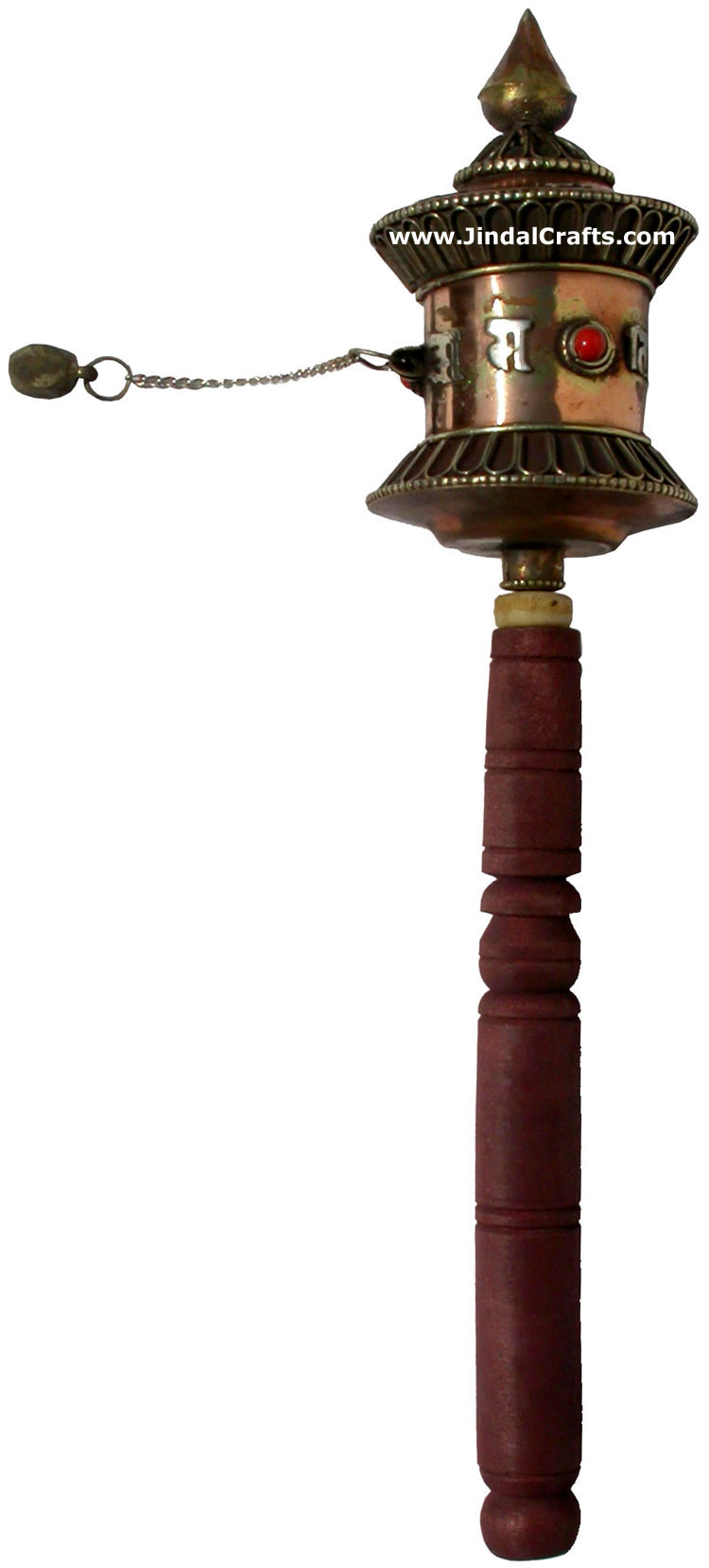 Tibetan Copper Mani Mantra Prayer Wheel Buddha