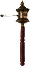 Tibetan Copper Mani Mantra Prayer Wheel Buddha