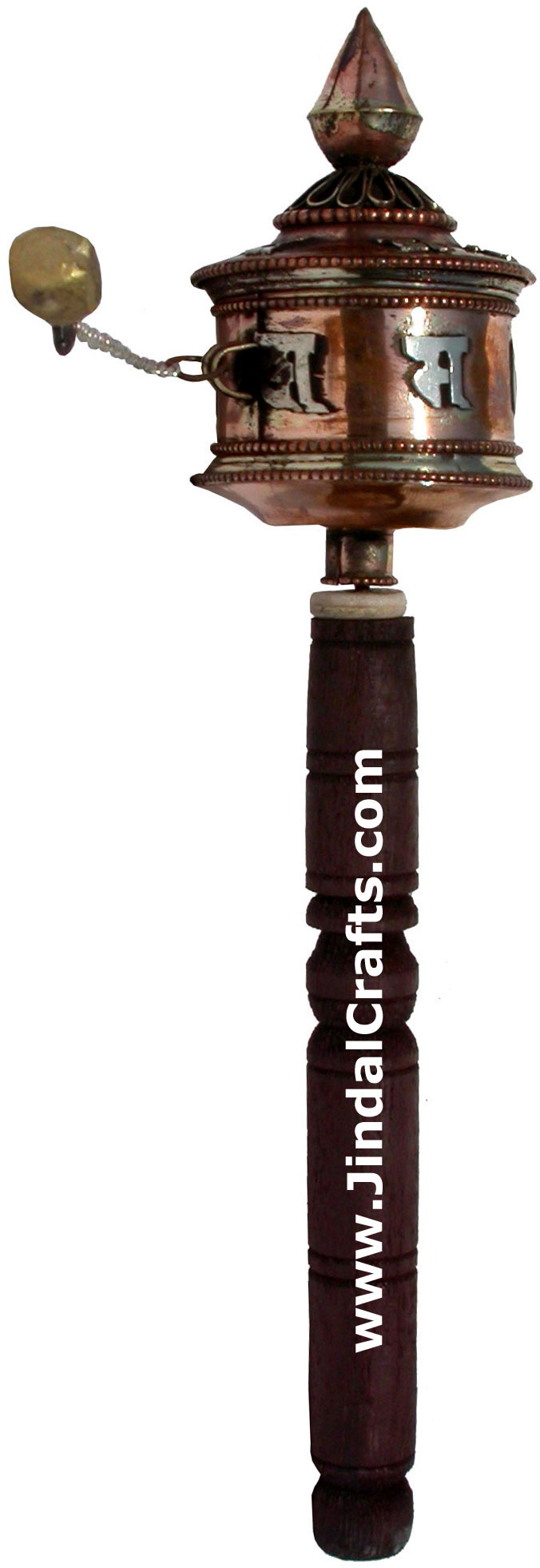 Tibetan Copper Mani Mantra Prayer Wheel Buddha
