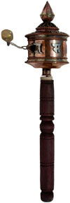 Tibetan Copper Mani Mantra Prayer Wheel Buddha