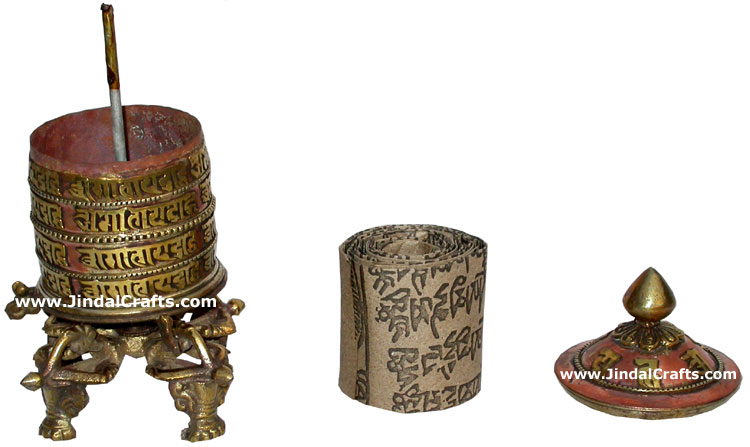 Prayer Wheel Tibetan Buddhism Religious Ritual Crafts