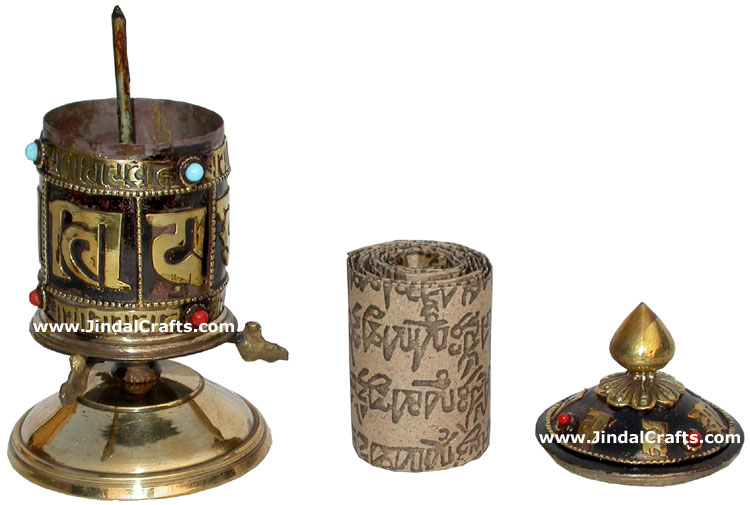 Prayer Wheel Tibetan Buddhism Religious Ritual Crafts