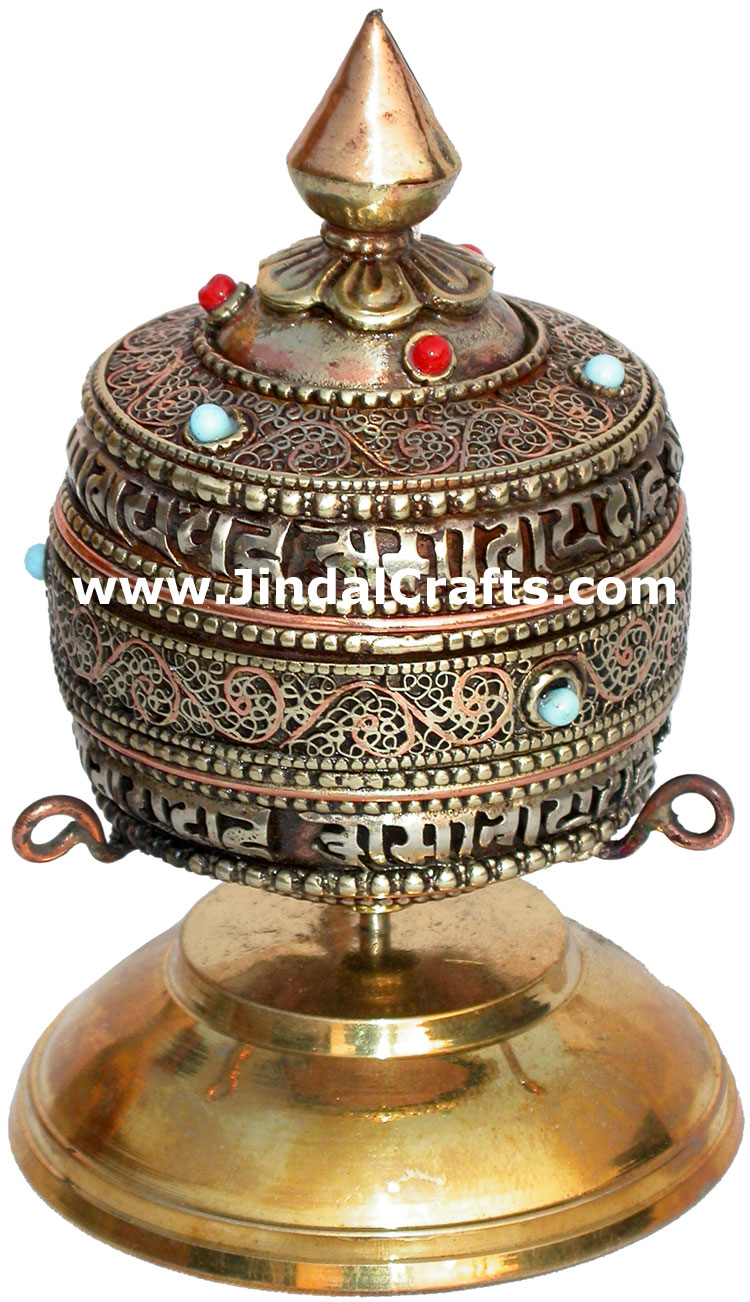 Prayer Wheel Tibetan Buddhism Religious Ritual Crafts