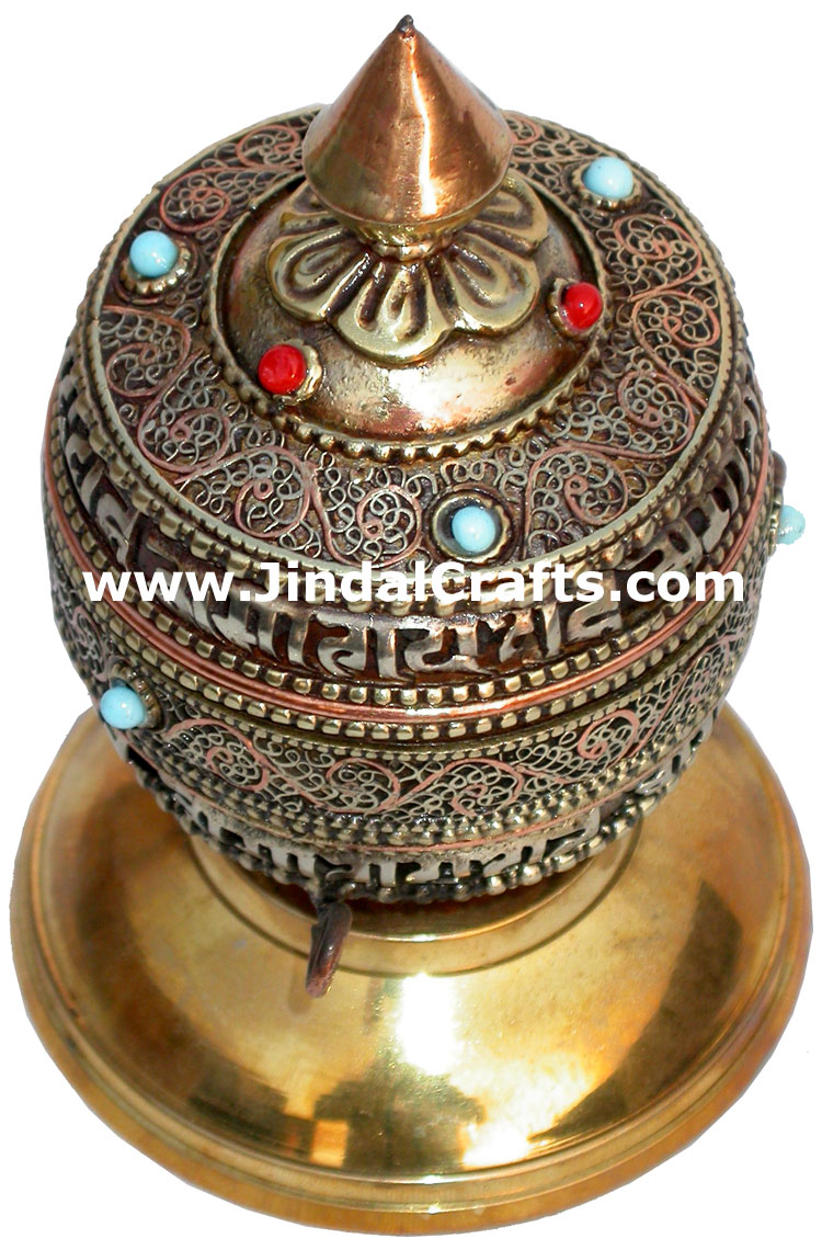 Prayer Wheel Tibetan Buddhism Religious Ritual Crafts