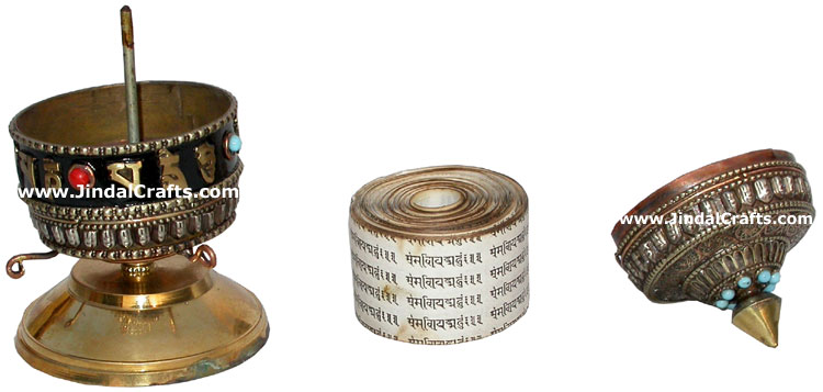 Prayer Wheel Tibetan Buddhism Religious Ritual Crafts