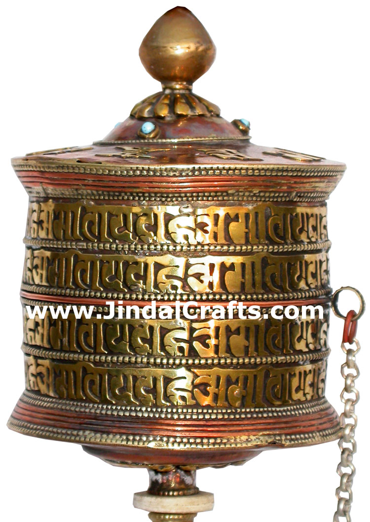 Prayer Wheel Tibetan Buddhism Religious Ritual Crafts