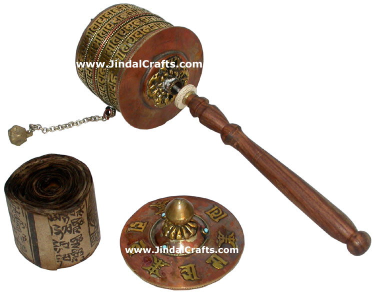Prayer Wheel Tibetan Buddhism Religious Ritual Crafts