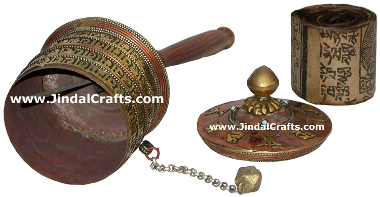 Prayer Wheel Tibetan Buddhism Religious Ritual Crafts