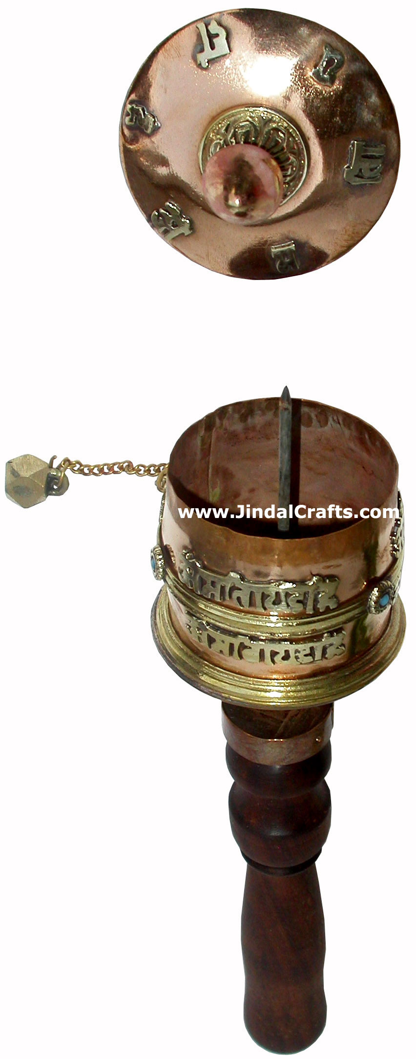 Tibetan Buddhism Prayer Wheel Buddha Art Artifact India Religious Mani Handmade