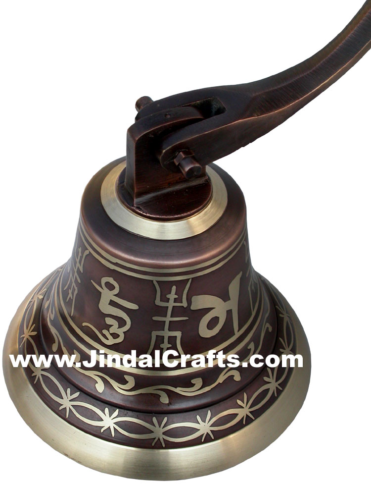 Handcarved Brass Bronze Five Metals Seven Metals Singing Bell India Buddhism