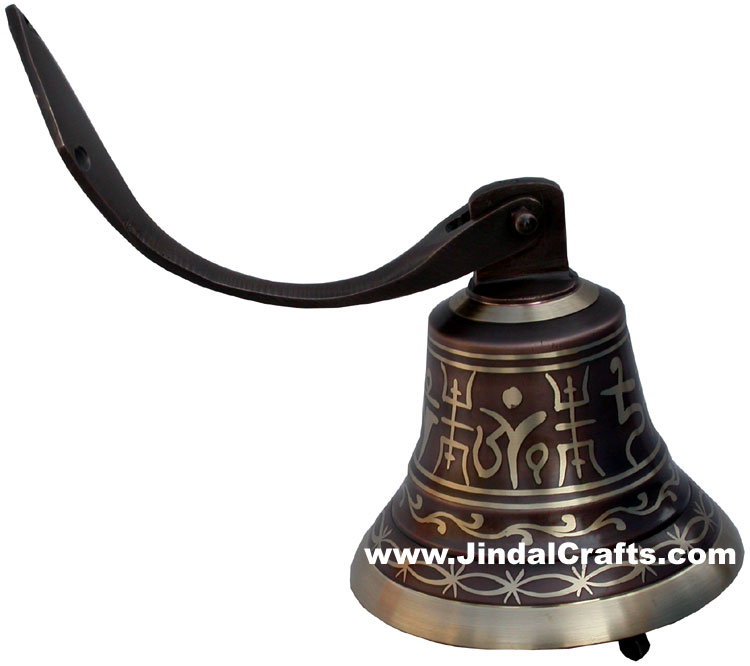 Handcarved Brass Bronze Five Metals Seven Metals Singing Bell India Buddhism