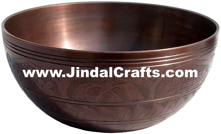 Handcarved Aluminium Singing Bowl India Buddhism Crafts Arts Handicrafts