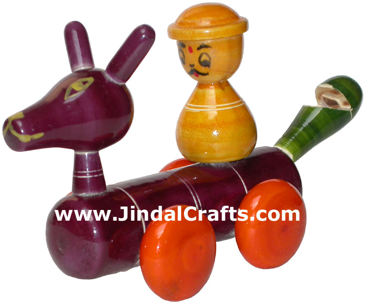 Whistle Vehicle - Handmade Wooden Toy from India