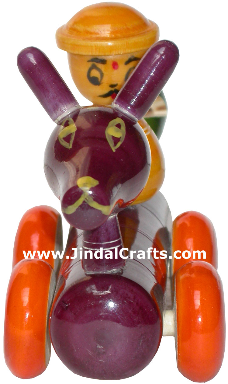 Whistle Vehicle - Handmade Wooden Toy from India