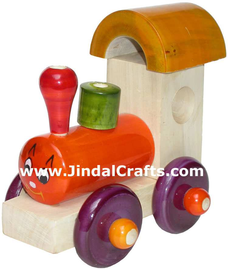 Train Engine - Handmade Wooden Toy from India