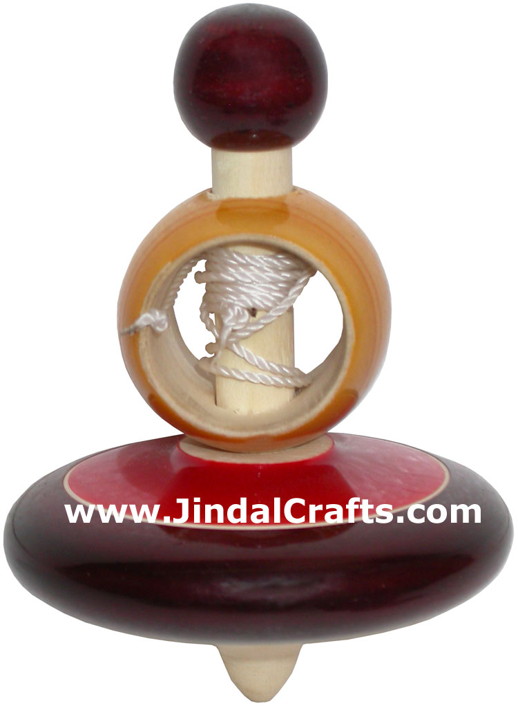 Spinning Top - Handmade Wooden Toy from India