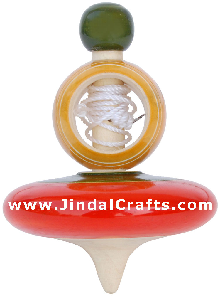 Spinning Top - Handmade Wooden Toy from India