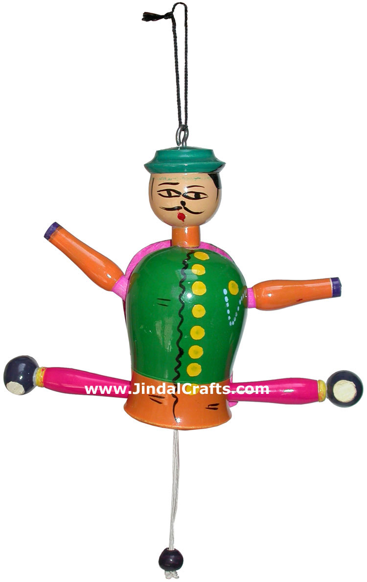 Dancing Joker - Handmade Wooden Toy from India