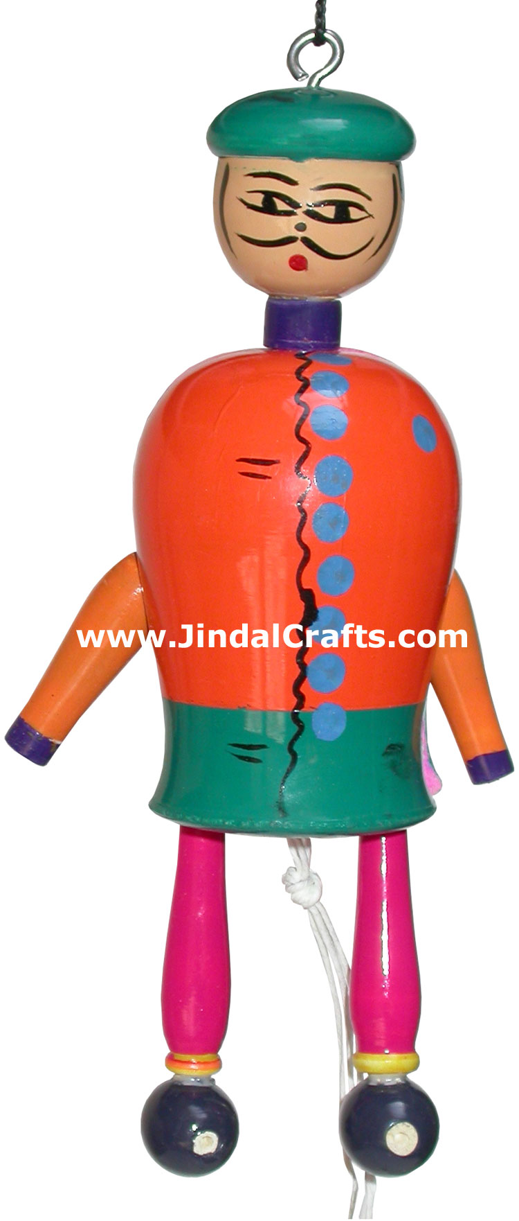 Dancing Joker - Handmade Wooden Toy from India