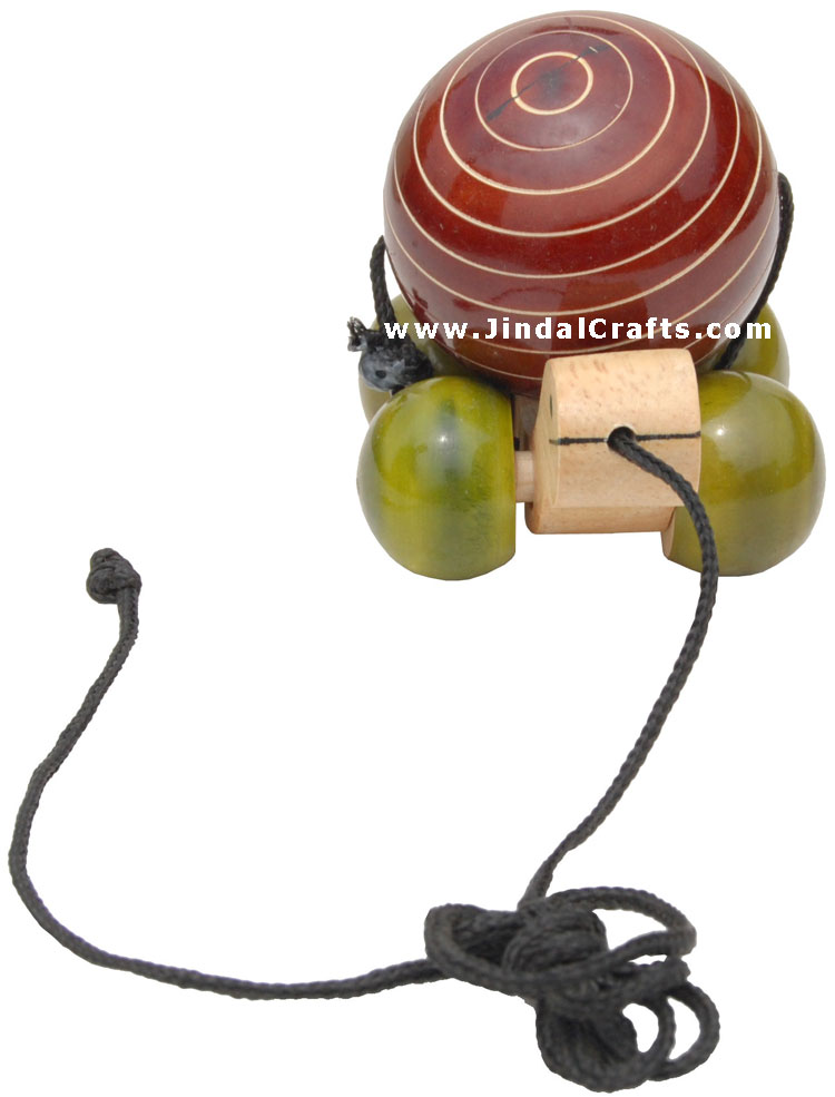 Handmade Handpainted Wooden Cart Toy India Traditional