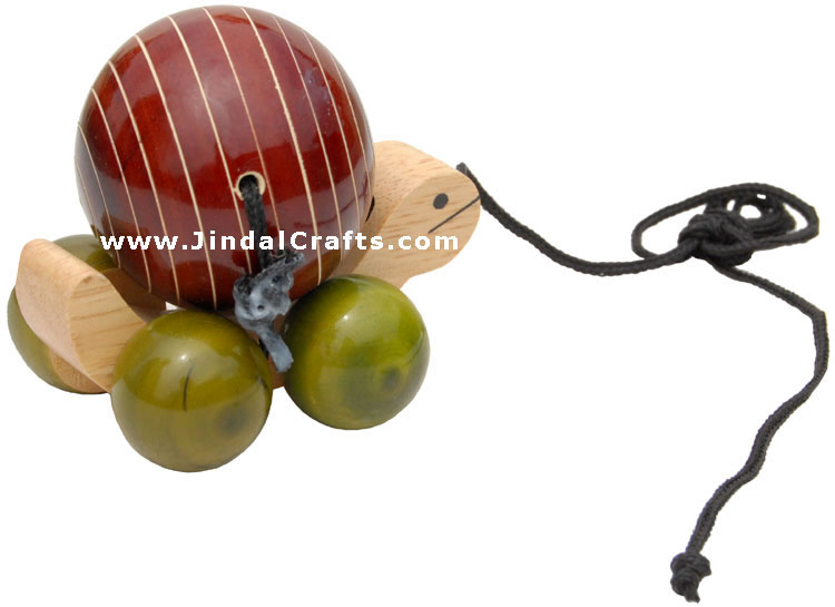 Handmade Handpainted Wooden Cart Toy India Traditional