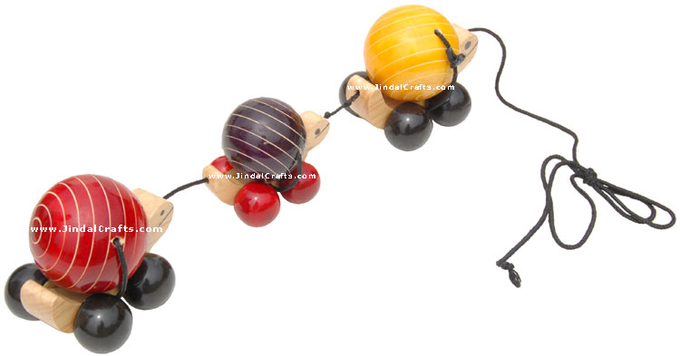 Handmade Handpainted Wooden Cart Toy India Traditional