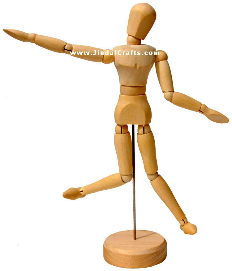 Handmade Wooden Free Body Toy India Traditional