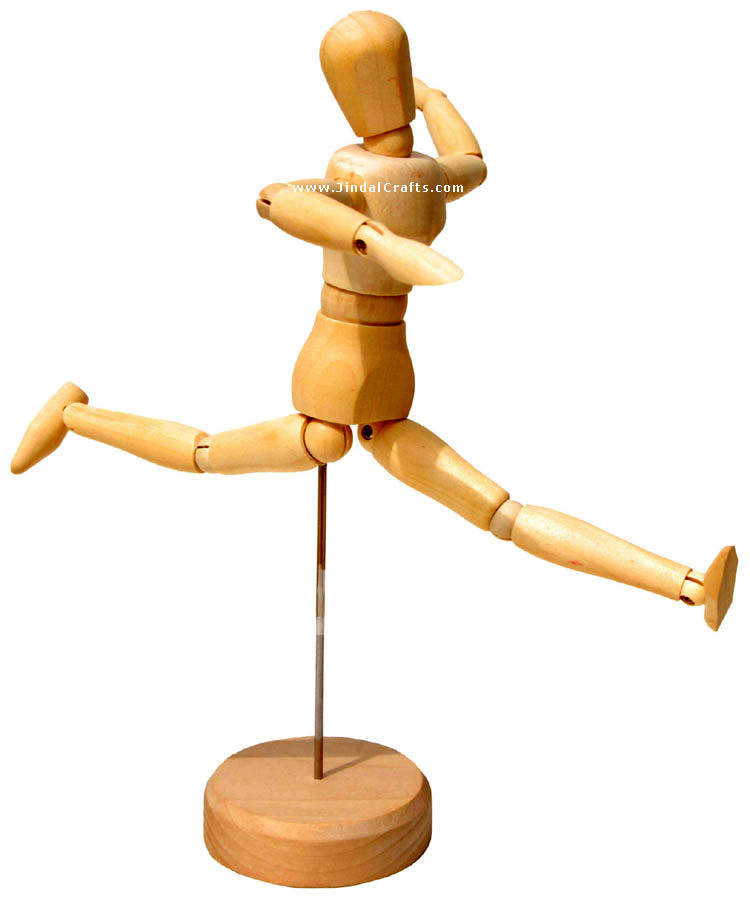 Handmade Wooden Free Body Toy India Traditional