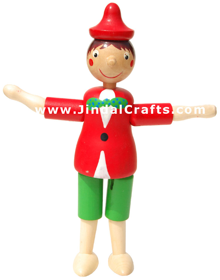 Pinocchio Tilt - Handmade Handpainted Wooden Body India