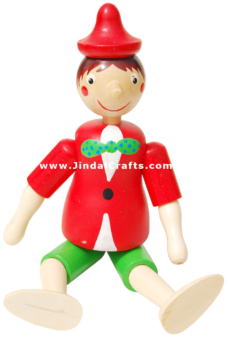 Pinocchio Tilt - Handmade Handpainted Wooden Body India